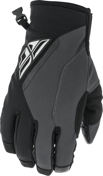 Fly Racing 2022 Youth Title Gloves (Black/Grey, Youth Large)