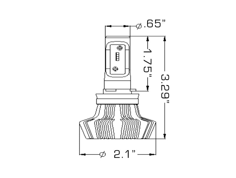 Oracle H8 4000 Lumen LED Headlight Bulbs (Pair) 6000K SEE WARRANTY 5233-001