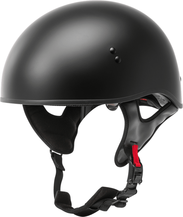 GMAX HH-65 Naked Motorcycle Street Half Helmet (Matte Black, Small)