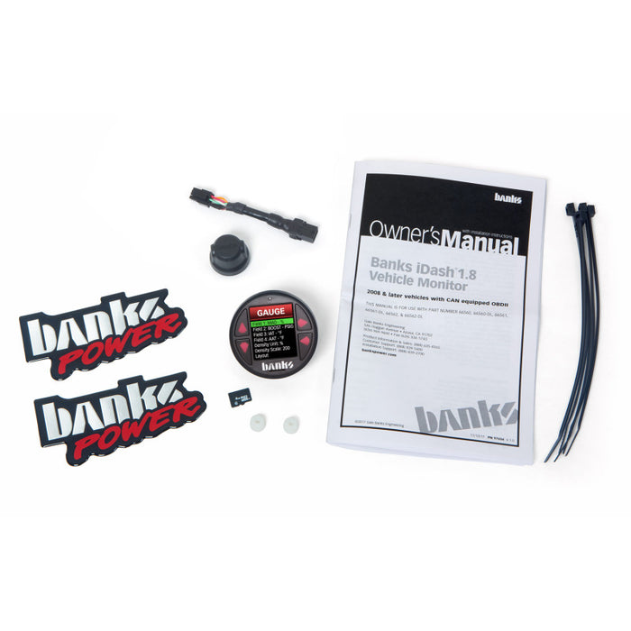 Banks Power iDash 1.8 DataMonster Universal CAN Gauge for use w/Banks Bus Modules 66761