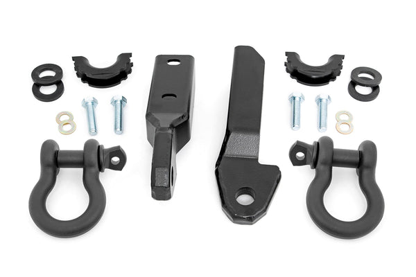 Rough Country Tow Hook To Shackle Bracket D-Ring Combo Fits Chevy/GMC 1500 Truck/Suv (88-99) RS164