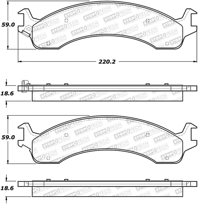 StopTech Street Brake Pads 308.0821