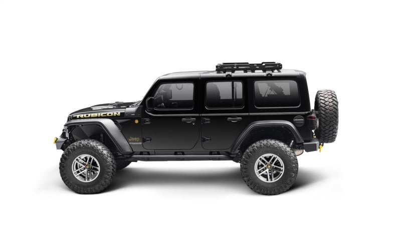 Bushwacker 18-21 compatible with Jeep Wrangler JL (2-Door & 4-Door) Flat Style Flares 4pc Black 11950-07