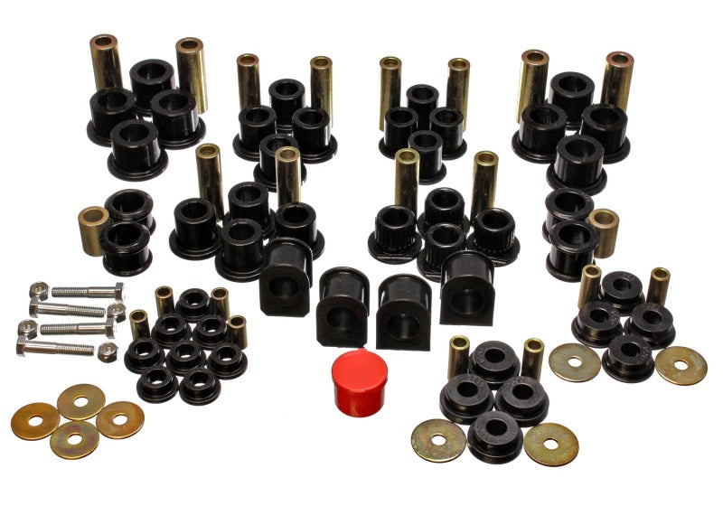 Energy Suspension 99-04 Ford F-250 4WD Superduty Black Hyper-flex Master Bushing Set 4.18124G