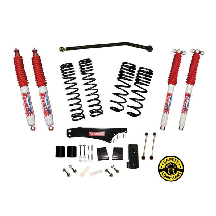 Skyjacker 07-18 compatible with Jeep Wrangler JK 2 Door 2WD/4WD Long Travel 3.5in-4in Lift Kit w/Nitro Shocks JK35BPNLT