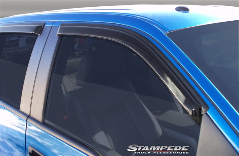 Stampede 2009-2014 Ford F-150 Crew Cab Pickup Tape-Onz Sidewind Deflector 4pc Smoke 6184-2