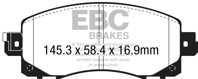 EBC 2018+ Subaru Crosstrek Yellowstuff Front Brake Pads DP42330R