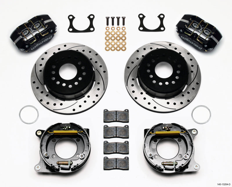 Wilwood Dynapro Dust-Boot P/S Park Brake Kit Drilled Big Ford 2.36in Offset 140-13204-D