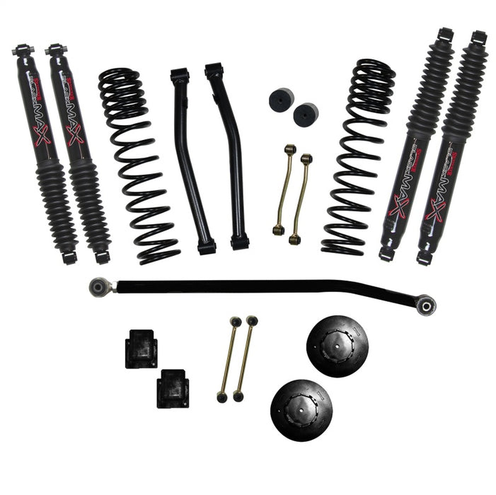 Skyjacker 2020 compatible with Jeep Gladiator JT Rubicon Suspension Lift Kit 3.5in Fr 2in Rr w/ Black Max Shocks G350RPBLT