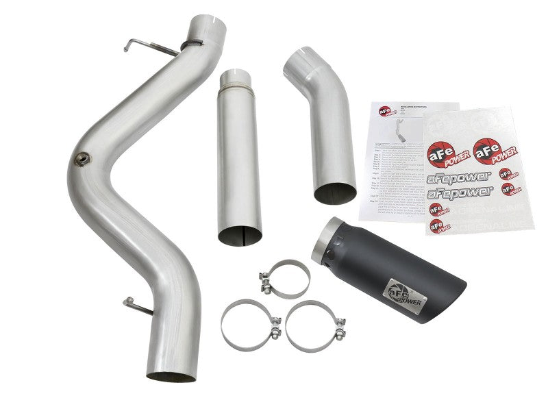 aFe Atlas Exhaust 5in DPF-Back Aluminized Steel w/ Black Tips 16-17 GM Diesel Truck V8-6.6L (td) 49-04081-B