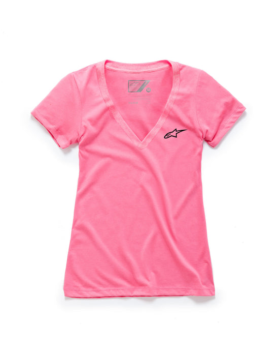 Alpinestars Women'S Ageless V-Neck Tee Pink Sm 1W38-73000-310A-S