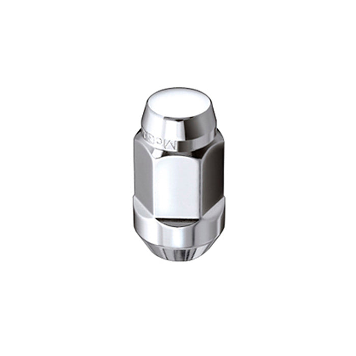 McGard Hex Lug Nut (Cone Seat Bulge Style) M14X1.5 / 13/16 Hex / 1.945in. Length (4-Pack) Chrome 64023