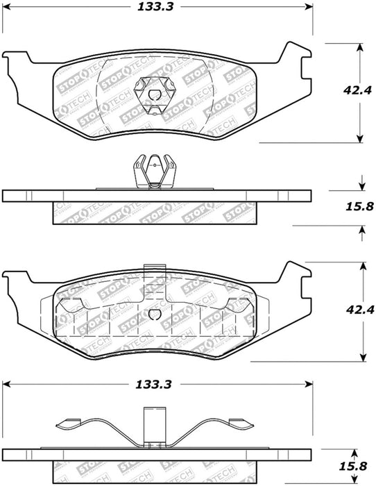 StopTech Street Select Brake Pads Rear 305.0512