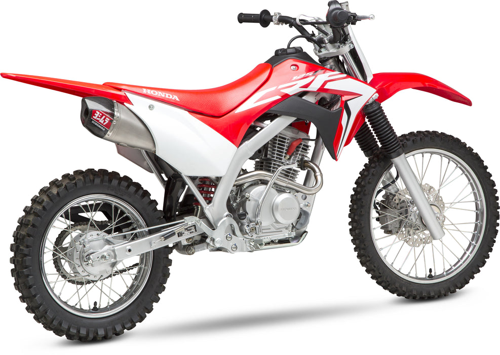 Yoshimura RS-9T Complete Exhaust with Stainless Header (Enduro/Stainless/Stainless/Carbon Fiber) for 19-22 Honda CRF125F