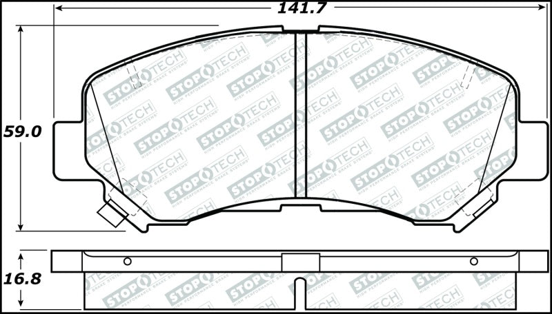 StopTech Street Select Brake Pads Rear 305.1374