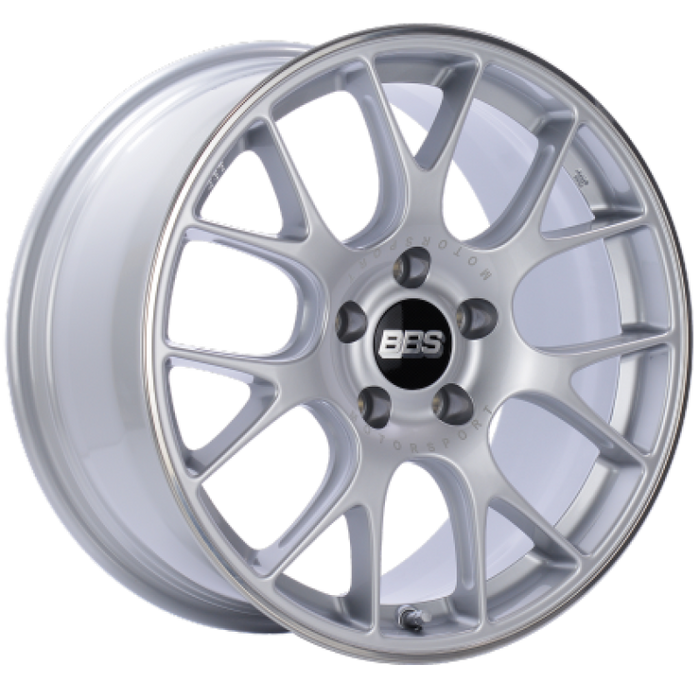 BBS CH-R 19x8.5 5x112 ET48 Brilliant Silver Polished Rim Protector Wheel -82mm PFS/Clip Required CH127SPO