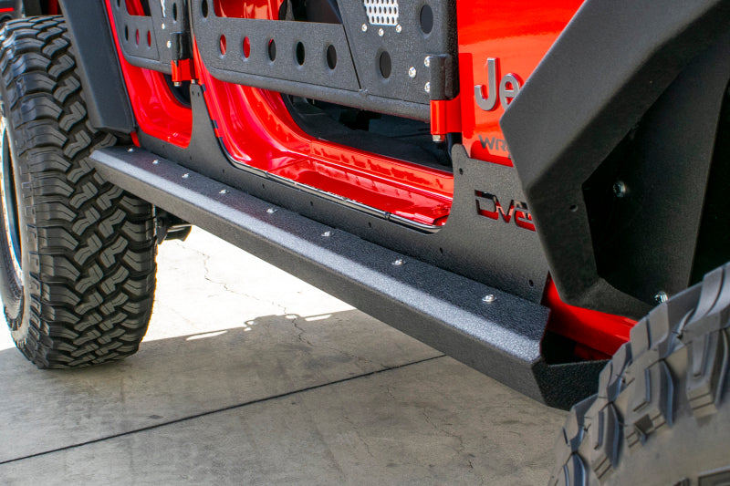 DV8 Offroad 2007-2018 compatible with Jeep Wrangler JK (4-door) Frame Mounted Sliders SRSOTB-13