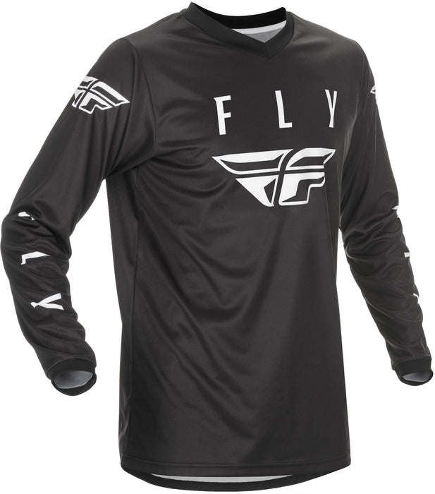 Fly Racing Universal Jersey (Black/White, Small)