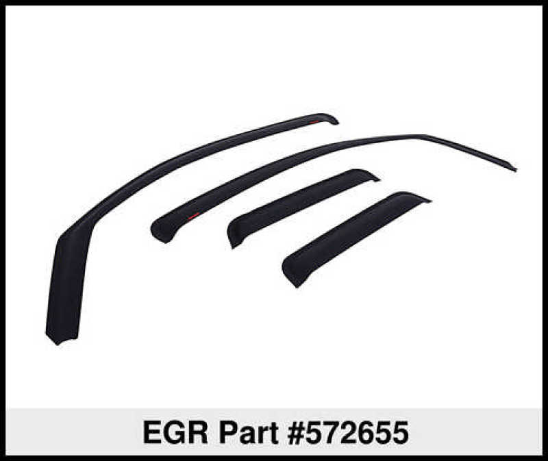 EGR 09-12 Compatible with Dodge Ram F/S Pickup Quad Cab In-Channel Window Visors Set of 4 Matte (572655) 572655