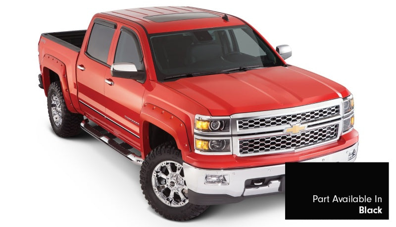 Bushwacker 16-18 Chevy Silverado 1500 Fleetside Pocket Style Flares 4pc 78.8/97.8in Bed Black 40957-34