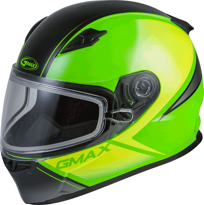 FF-49S Full-FACE Hail Snow Helmet NEON GRN/HI-VIS/BLK MD