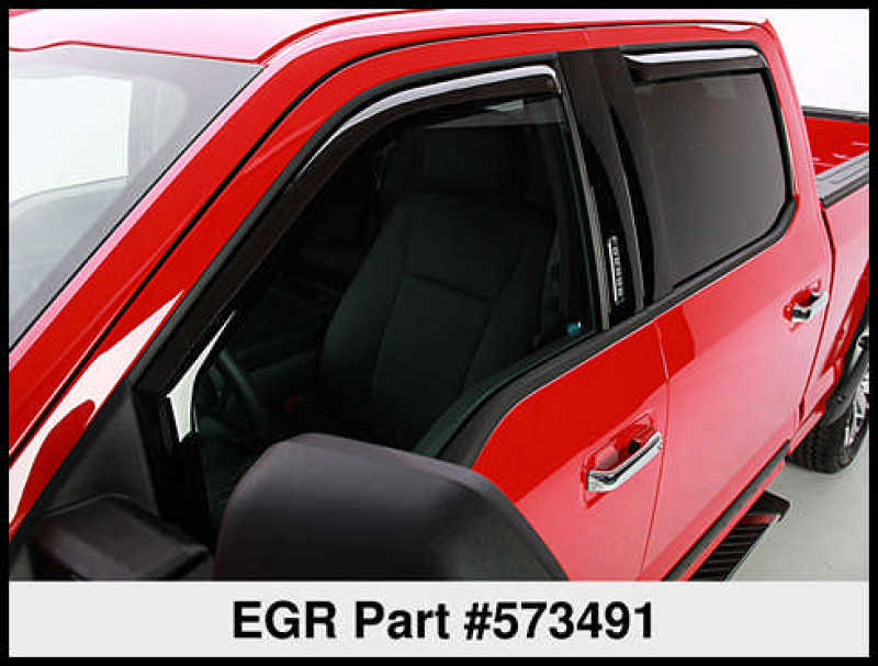 EGR 15-23 Ford F150 Crew Cab In-Channel Window Visors Set of 4 (573491) 573491