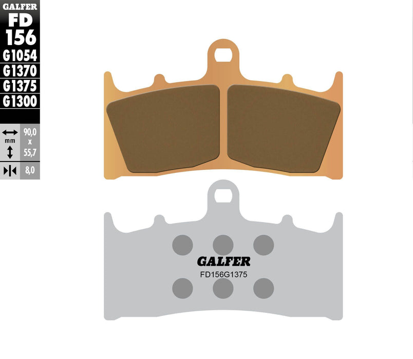 Galfer HH Sintered Ceramic Brake Pads (Front G1375) Compatible With 94-99 SUZUKI GSXR750