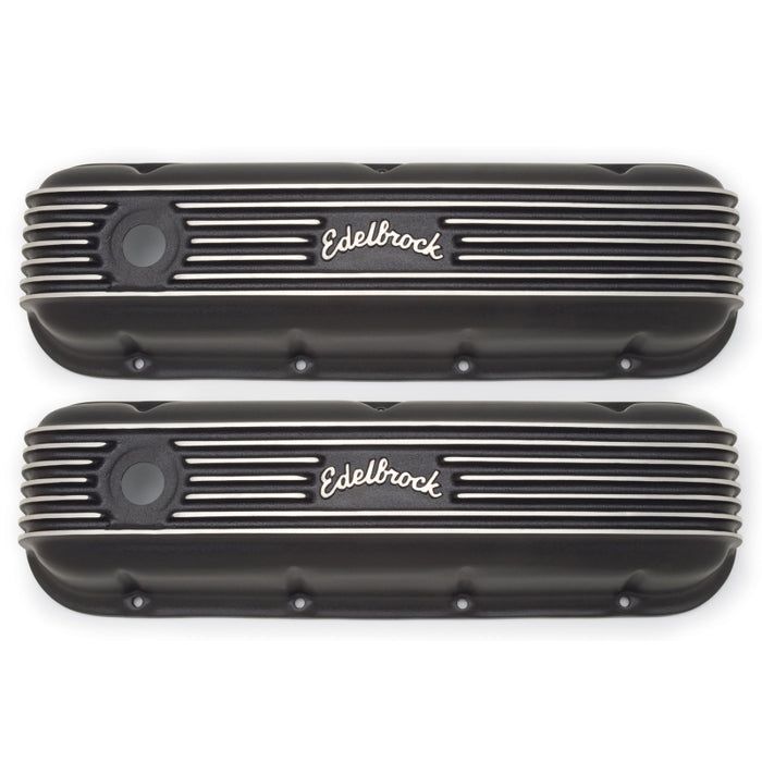 Edelbrock Valve Cover Classic Series Chevrolet 1965 and Later 396-502 V8 Black 41853