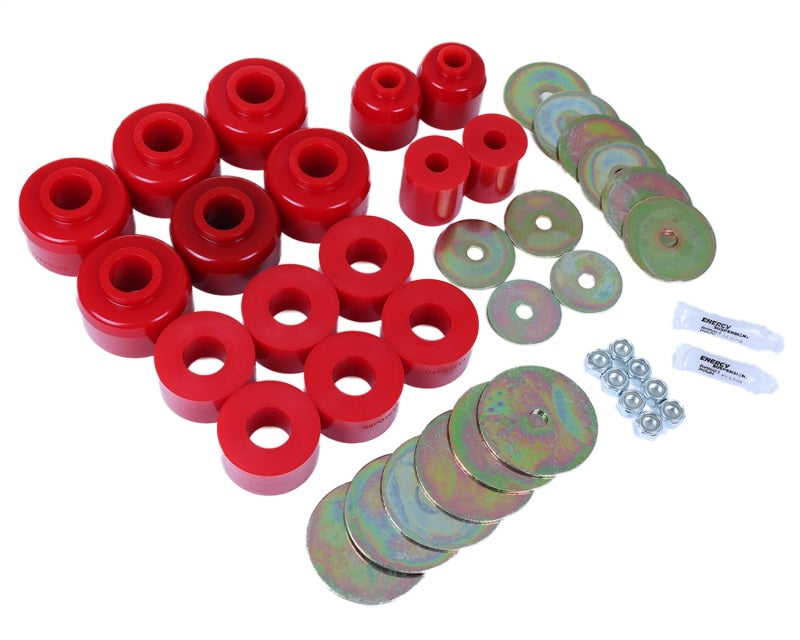 Energy Suspension 96-99 Toyota 4Runner 2WD/4WD Red Body Mount Bushing Set 8.4111R