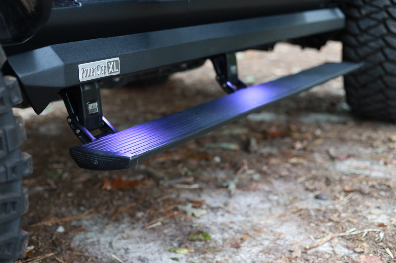 AMP Research 2007-2018 compatible with Jeep Wrangler JKU 4DR PowerStep XL Black (Incl OEM Style Illumination) 77122-01A