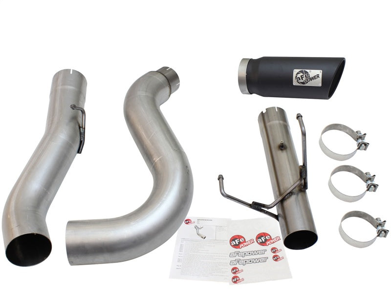 aFe MACHForce XP Exhaust Large Bore 5in DPF-Back SS 13-15 Compatible with Dodge Trucks L6-6.7L (td) *Black Tip 49-42051-1B