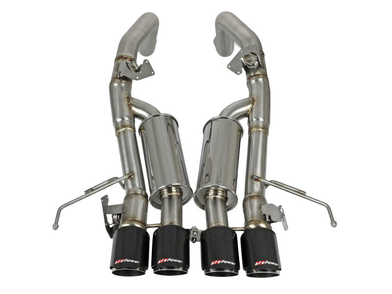 aFe MACH Force-Xp Axle-Back Exhaust System w/ Carbon Fiber Tips Chevrolet Corvette (C7) 14-19 6.2L 49-34056-1C