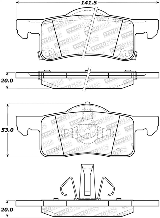 StopTech Street Brake Pads 308.0935