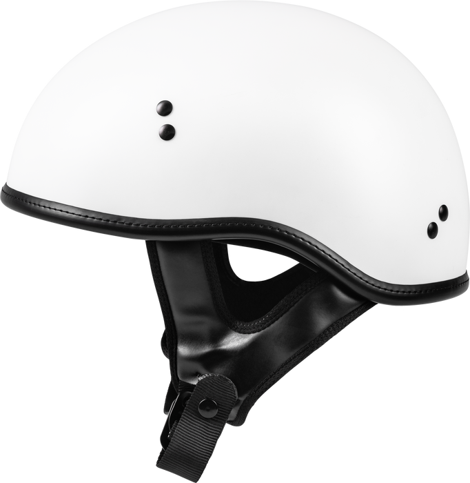 Highway 21 Motorcycle .357 Half Helmet (White, X-Large)