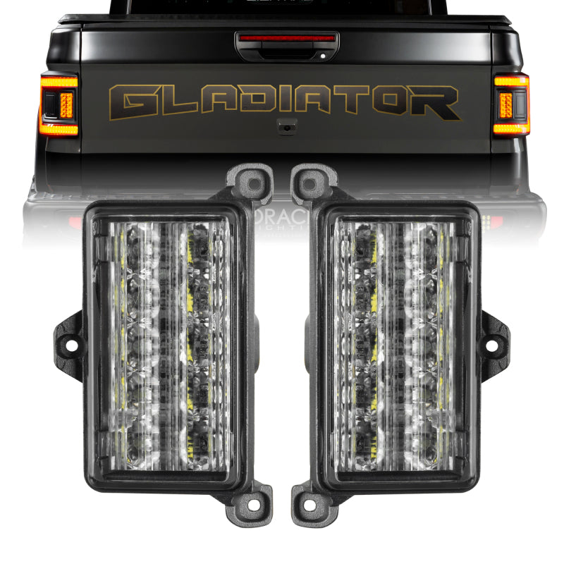 Oracle Lighting compatible with Jeep Gladiator JT Dual Reverse LED Flush Taillight Amber/White SEE WARRANTY 5915-JT-023