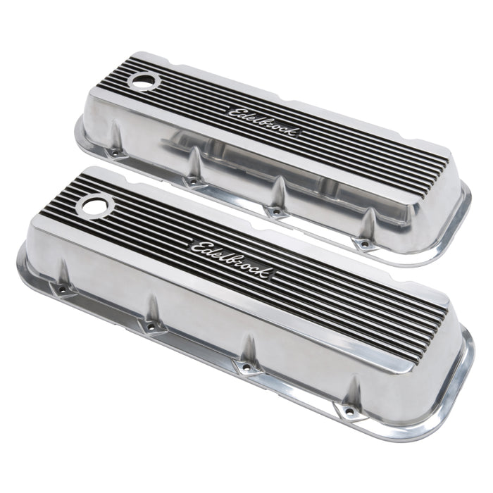 Edelbrock Valve Cover Elite II Chevrolet 1965 and Later 396-502 Big Block V8 Polished 4275