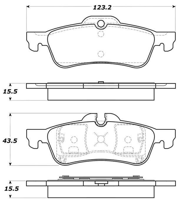 StopTech Street Touring 02-06 Mini Rear Brake Pads 308.106