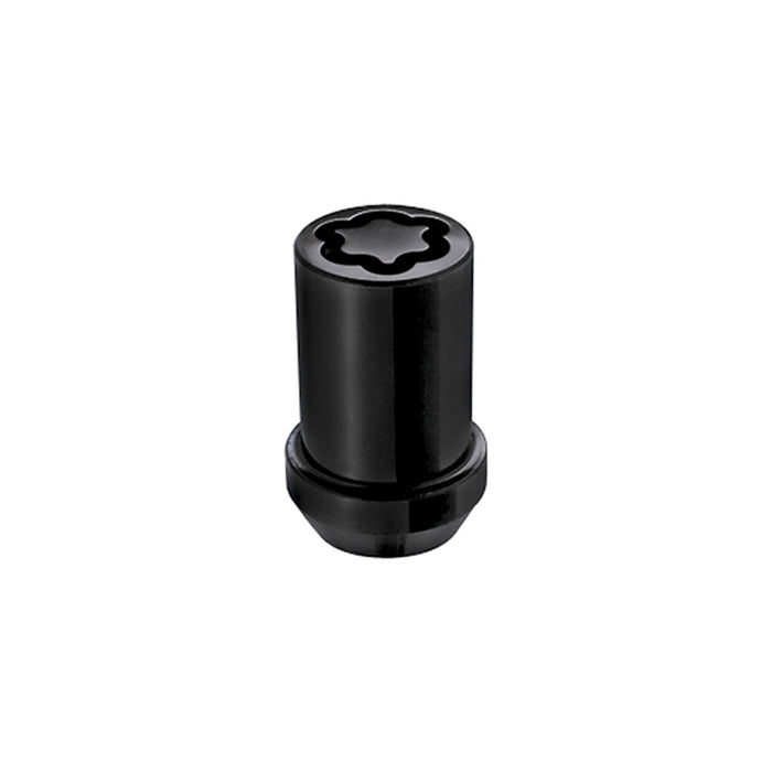 McGard Wheel Lock Nut Set 4pk. (Tuner / Cone Seat) M12X1.5 / 13/16 Hex / 1.24in. Length Black 25357