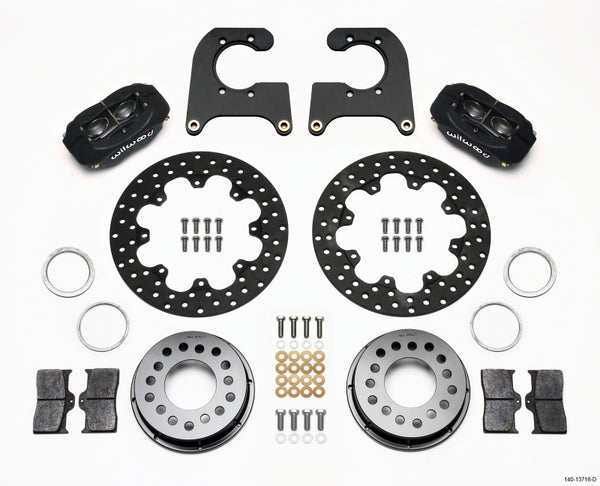 Wilwood Forged Dynalite Rear Drag Kit Drilled Rotor Ford 8.8 Special w/2.50in Offset-5 Lug 140-13716-D