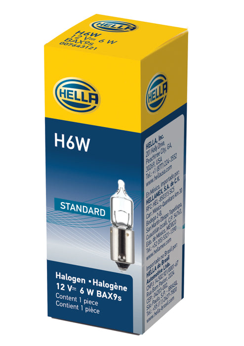 Hella Bulb H6W 12V 6W BAX9s T2.75 H6W