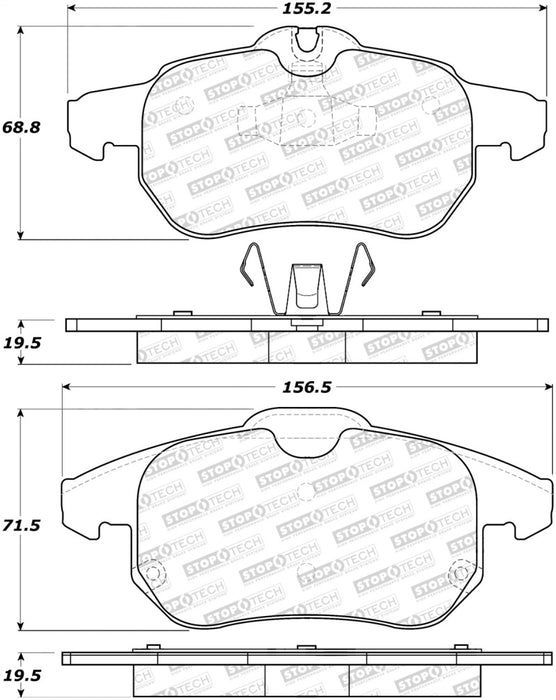 StopTech Street Brake Pads 308.09721