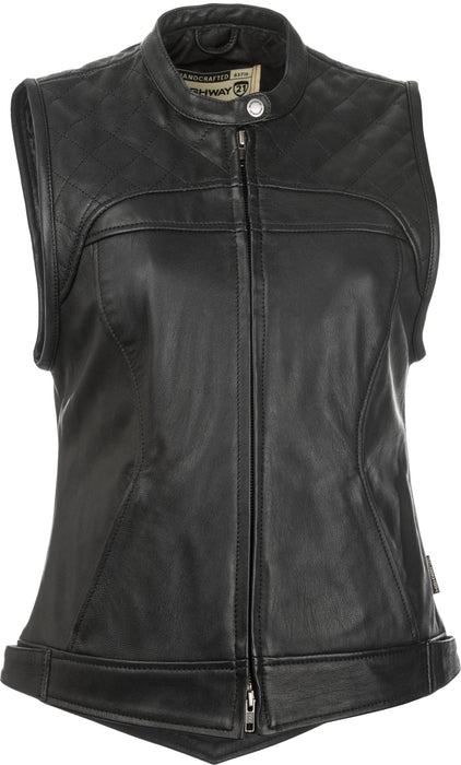 Highway 21 Women's Motorcycle Ava Vest (Black, X-Large)