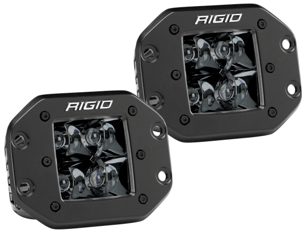 RIGID D2 Midnight Edition Flush Mount Spot Lights 212213BLK