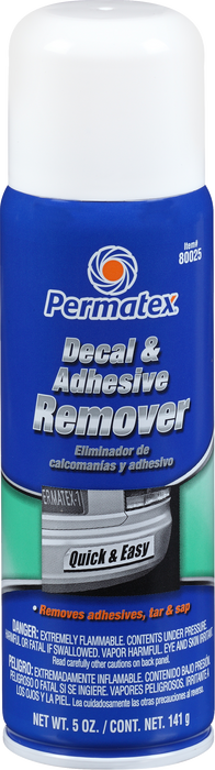 Permatex 80025 Decal and Adhesive Remover, 5 oz. , Blue