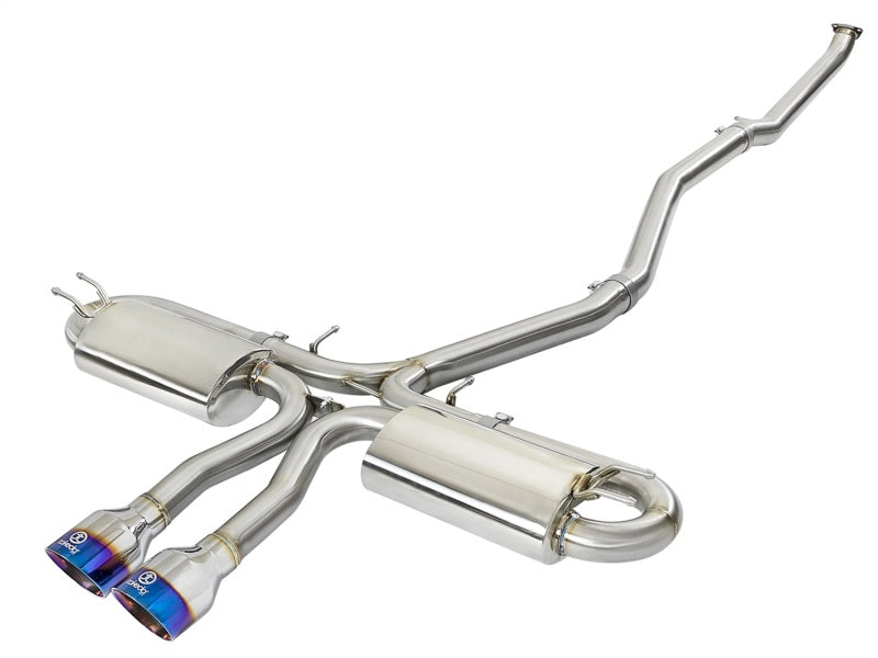 aFe Takeda 3in 304 SS Cat-Back Exhaust System w/ Blue Tips 2017+ Honda Civic Si 4Dr I4 1.5L (t) 49-36621-L