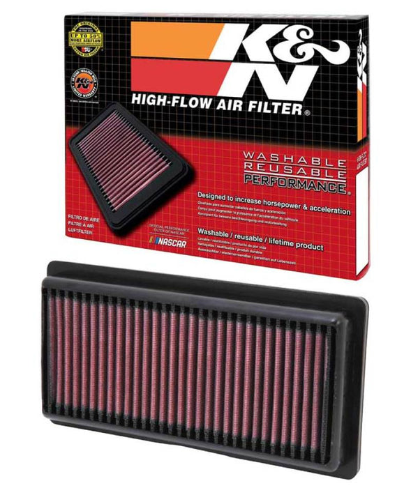 K&N Replacement Panel Air Filter 12-14 Compatible with Nissan Versa 1.6L 1.031in H x 9.125in OS L x 4in OS W 33-2479