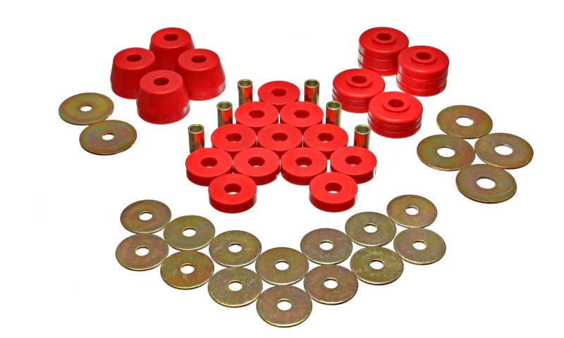 Energy Suspension Body Mount Bushing Sets Red 5.4102R