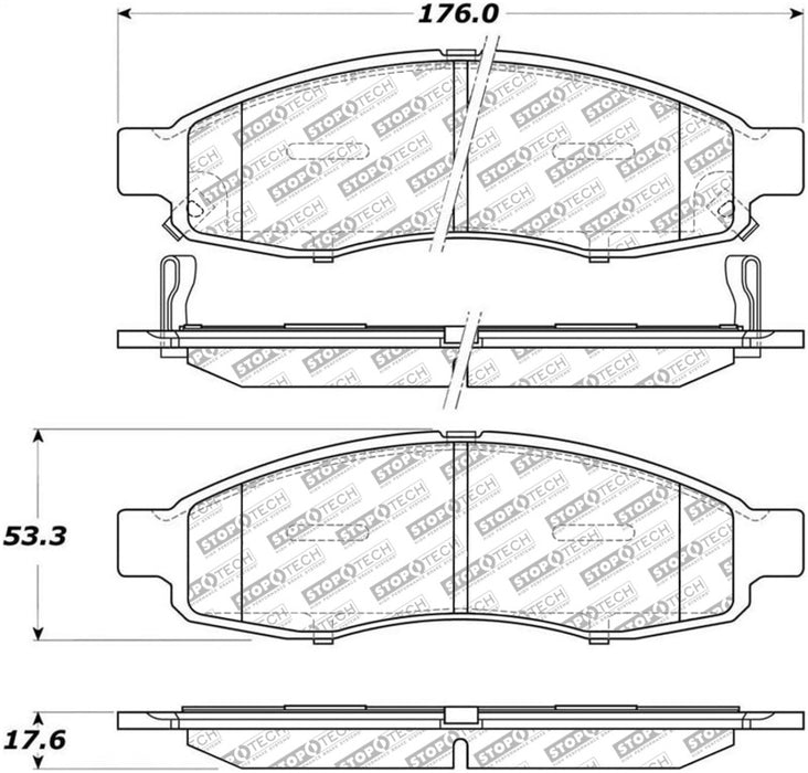 StopTech Street Select Brake Pads Rear 305.1183