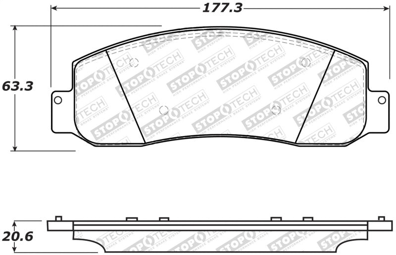 StopTech Street Select Brake Pads Rear 305.1069