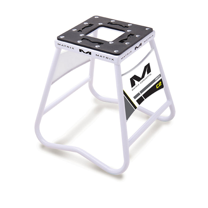 Matrix Concepts C2 Steel Stand with Nameplate White C2-100